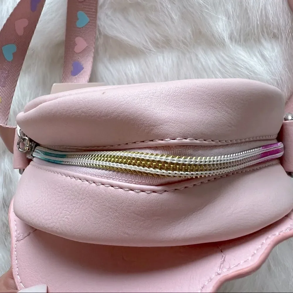 OMG Accessories Glitter Pink Ice Cream Crossbody Bag and Bunny Headband